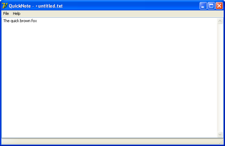 Quicknote binary, a simple notepad clone
